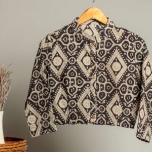 Handmade Block Print Cotton for Women ? Ethnic Floral Printed Top with Long Sleeves