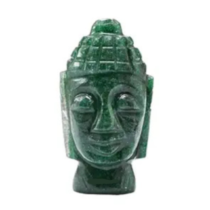 Labradorite Crystal Buddha Head - Healing Stone Statue for Car, Living Room, Good Luck and Feng Shui Reiki Gift